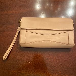 MWT J Crew Leather Clutch